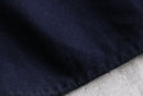 italian military dark navy wool melton lace-up sailor shirt