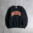 “RUSSELL” contrast color college print sweatshirt