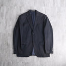 "KENZO" dark navy slim fit two button tailored jacket