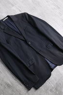 "KENZO" dark navy slim fit two button tailored jacket