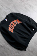 “RUSSELL” contrast color college print sweatshirt