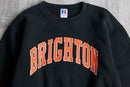 “RUSSELL” contrast color college print sweatshirt
