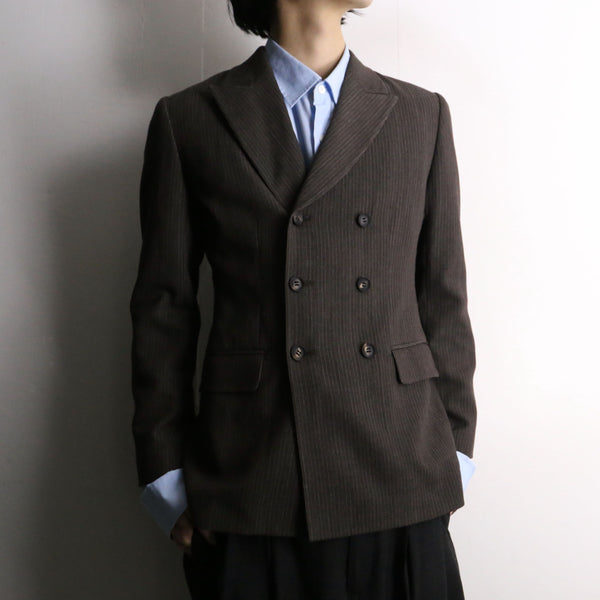 double breast 3B charcoal tailored jacket