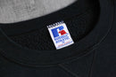 “RUSSELL” contrast color college print sweatshirt