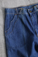 70's "EDWIN【FRENCH CUT】" indigo wide flare denim pants