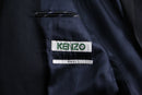 "KENZO" dark navy slim fit two button tailored jacket