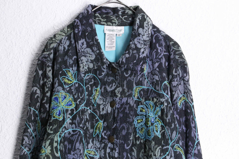 botanical embroidery tracker jacket