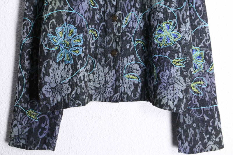 botanical embroidery tracker jacket