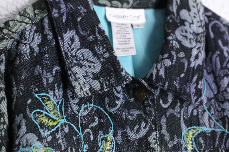 botanical embroidery tracker jacket