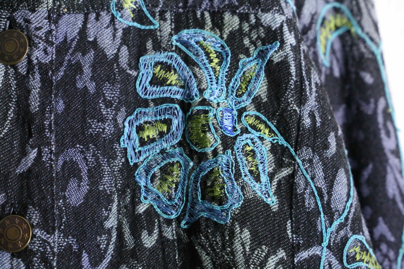 botanical embroidery tracker jacket