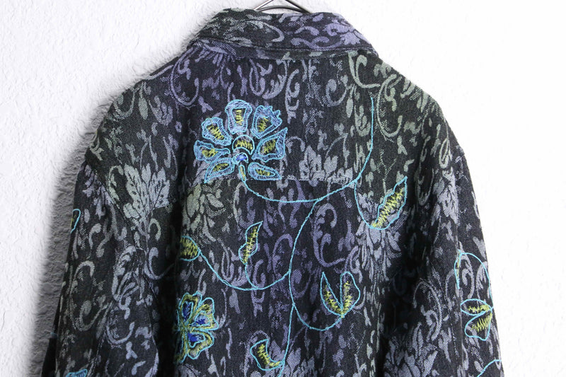 botanical embroidery tracker jacket
