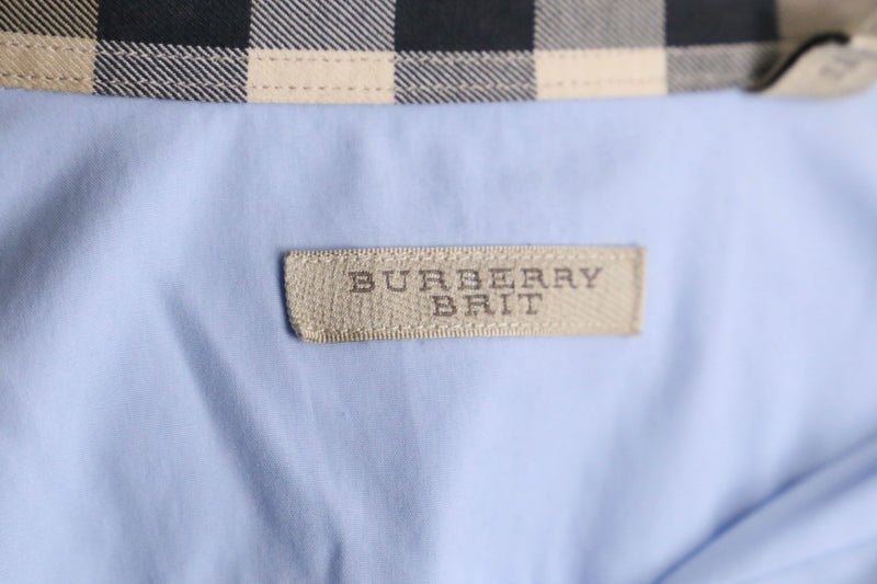 "BURBERRY" sax blue color dress shirt