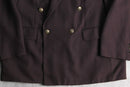 reddish brown double breasted wool blazer