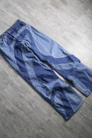 2000s Jaded Man swirl patchwork denim pants