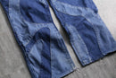 2000s Jaded Man swirl patchwork denim pants