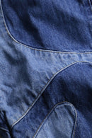 2000s Jaded Man swirl patchwork denim pants