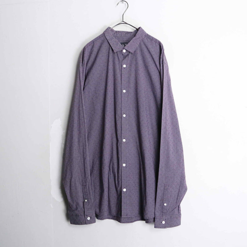 “ARMANI EXCHANGE” purple check dress shirt