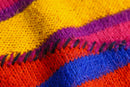 multicolored random design mohair hand knit