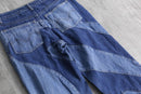 2000s Jaded Man swirl patchwork denim pants