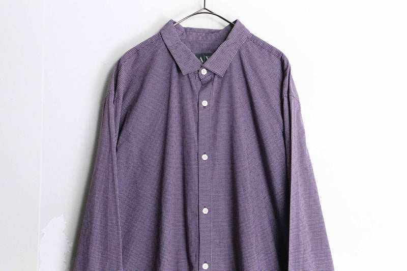 “ARMANI EXCHANGE” purple check dress shirt