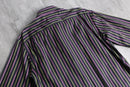00's "KENZO HOMME" pink × lime green striped L/S shirt