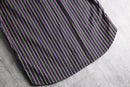 00's "KENZO HOMME" pink × lime green striped L/S shirt
