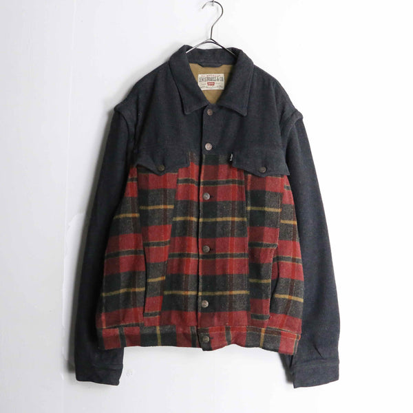 "Levi's" 2way design wool quilting jacket