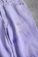 tie dye purple tapered denim