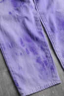 tie dye purple tapered denim