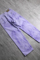 tie dye purple tapered denim