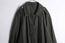 2000s zip up rayon poly twill coat