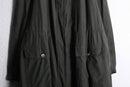 2000s zip up rayon poly twill coat