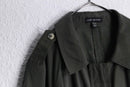 2000s zip up rayon poly twill coat