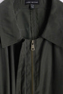 2000s zip up rayon poly twill coat