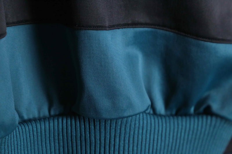 90s “adidas” green black horizontal stripe track jacket
