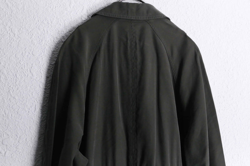 2000s zip up rayon poly twill coat