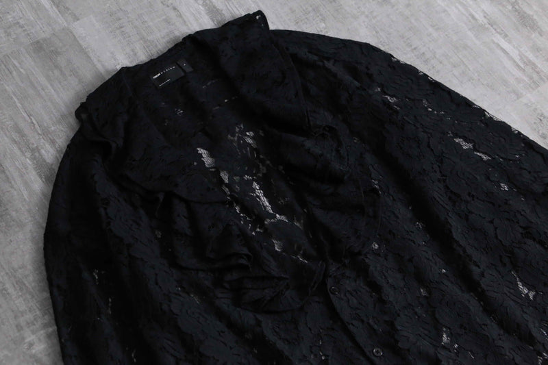 2000s total lace frill shirt
