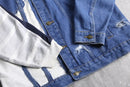 "Re:make" denim docking sweat jacket