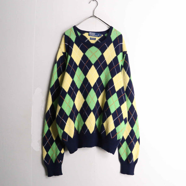 "Polo by Ralph Lauren" cashmere mix argyle knit