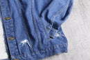 "Re:make" denim docking sweat jacket