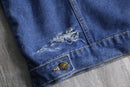 "Re:make" denim docking sweat jacket