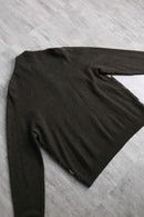 “Brooks Brothers” lambs wool argyle check half zip knit