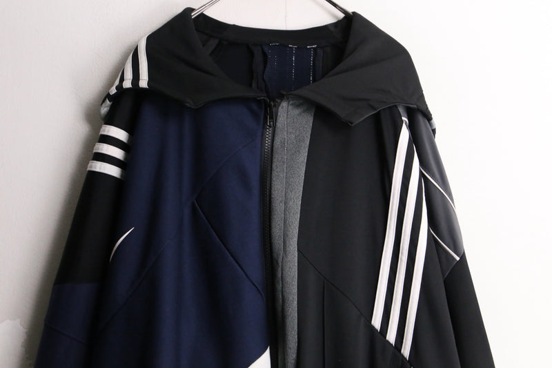 remake "再構築" black×navy zip hoodie