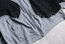 "Re:make" lace docking track jacket