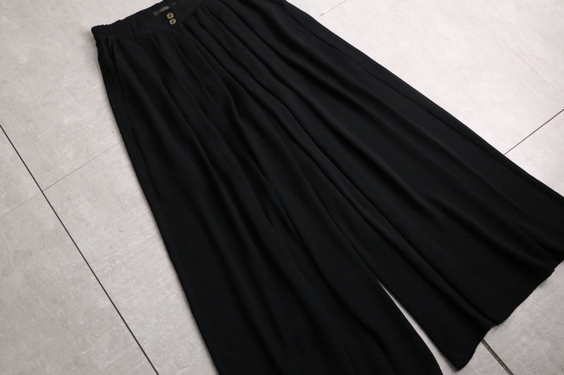 “袴” black super wide easy pants