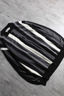 monotone stripe knit polo