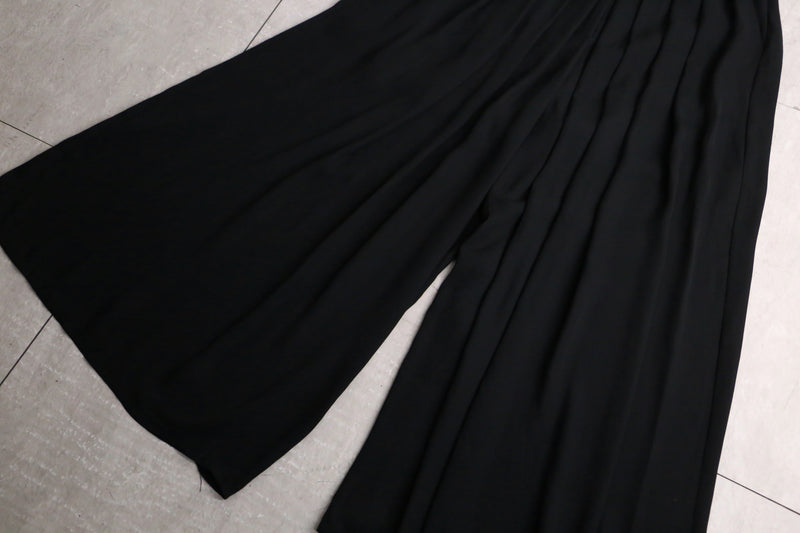 “袴” black super wide easy pants