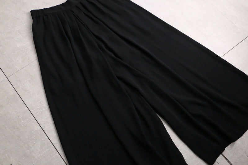 “袴” black super wide easy pants