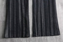 shadow stripe denim flare pants