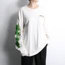 "STUSSY" cannabis pattern LS tee